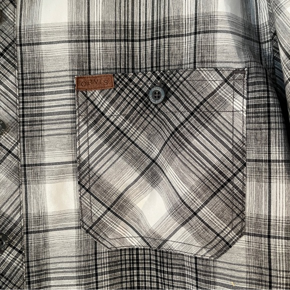 Orvis short sleeve woven tech quick dry lightweight plaid Size M, UPF 30+ - Picture 3 of 9